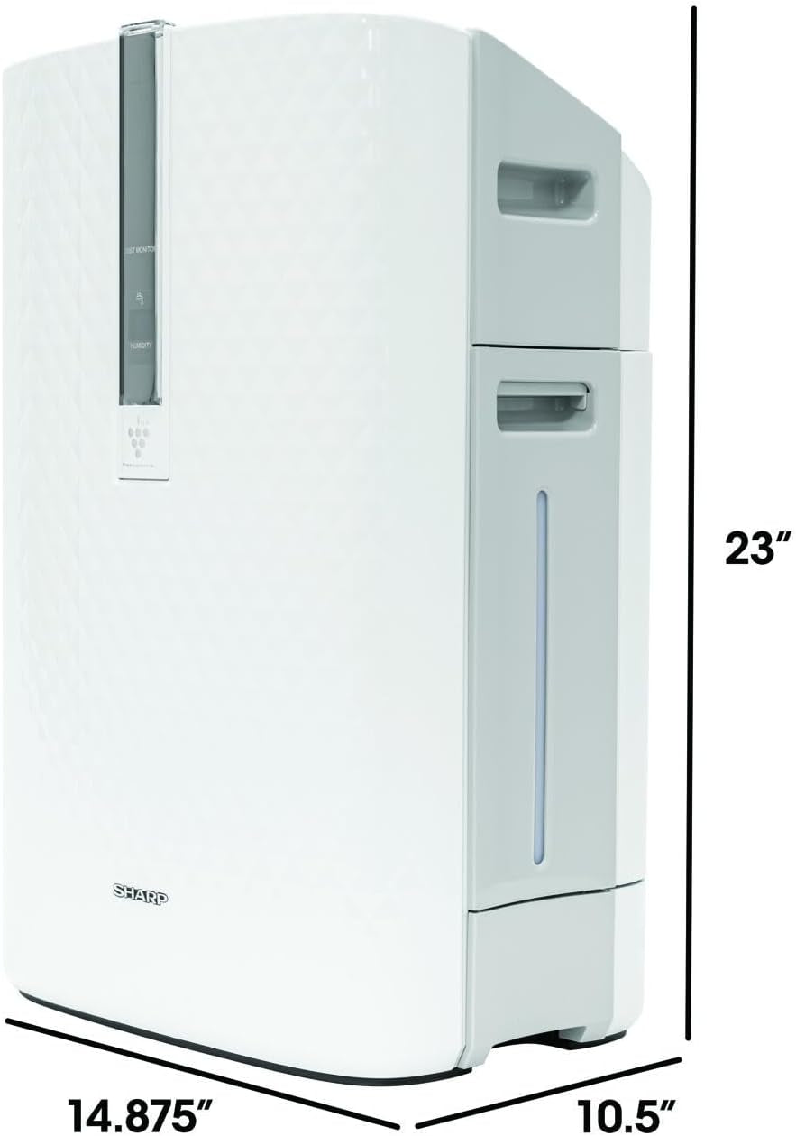 Air Purifier & Humidifier with HEPA Filters for Medium Rooms