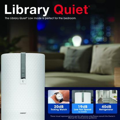Air Purifier & Humidifier with HEPA Filters for Medium Rooms 