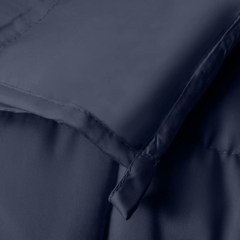 Cooling Weighted Blankets for Adults - 100% Lyocell Rayon Soft Blanket Back to School Dorm Room Essentials - Travel Relaxation Gifts [20 Lbs Queen 60" X 80"] [Indigo] - Imported